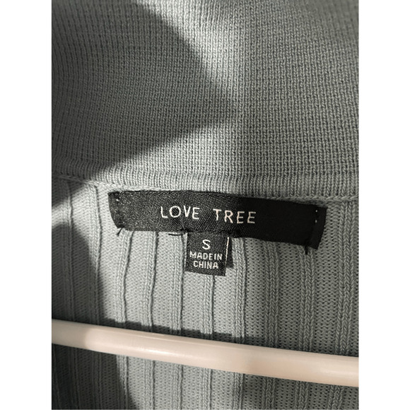 Love Tree Sage Green Women's Academia Long Sleeve Fitted Small Retro  Bodycon - Picture 6 of 7